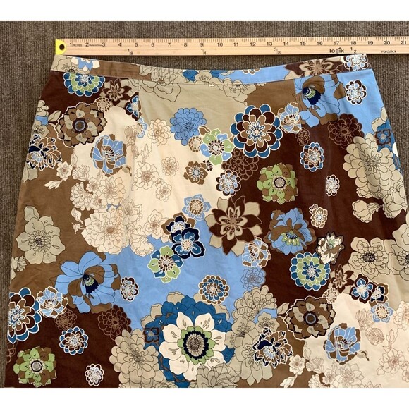 Vintage Intriguing Threads Skirt Womens 20W Floral A-Line Stretch Cotton USA - Picture 4 of 6